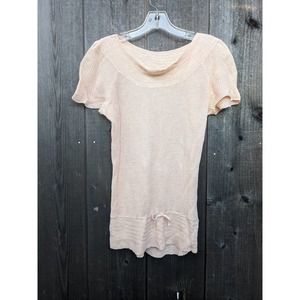 Ralph Lauren Vintage Y2K Knit Babydoll top Light Pink Size L